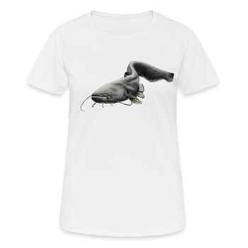 Wels - Frauen T-Shirt atmungsaktiv - Weiß - Vorne - AI Model Female 172 dark (172cm)
