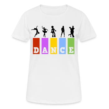 danse - T-shirt respirant Femme - blanc - Devant - AI Model Female 172 dark (172cm)