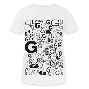 G - wie: Geil wie stylish du bist - Frauen T-Shirt atmungsaktiv - Weiß - Vorne - AI Model Female 172 dark (172cm)