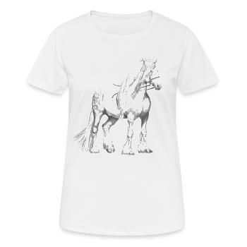 Kaltblüter - Frauen T-Shirt atmungsaktiv - Weiß - Vorne - AI Model Female 172 dark (172cm)