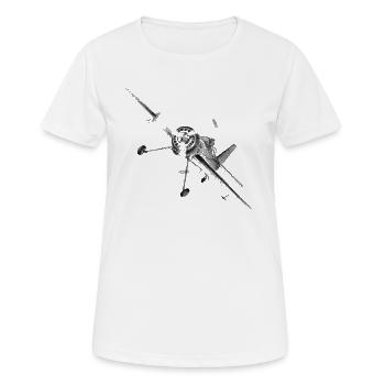 plane - Women's Breathable T-Shirt - white - Front - AI Model Female 172 dark (172cm)