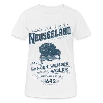 Aotearoa - Neuseeland - Frauen T-Shirt atmungsaktiv - Weiß - Vorne - AI Model Female 172 dark (172cm)