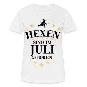 Sorcière juillet - T-shirt respirant Femme - blanc - Devant - AI Model Female 172 dark (172cm)