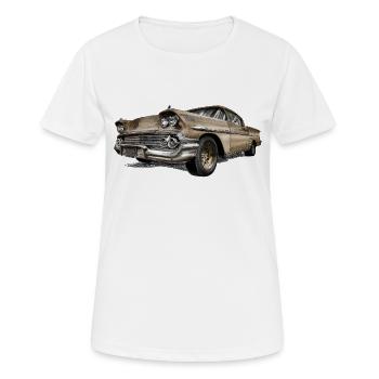 Oldtimer - T-shirt respirant Femme - blanc - Devant - AI Model Female 172 dark (172cm)