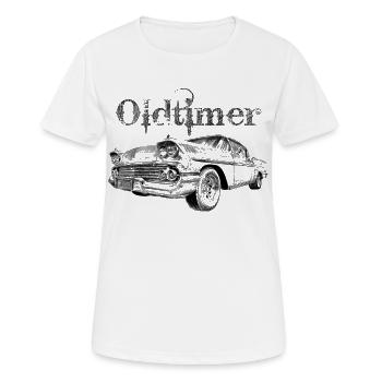 Oldtimer - T-shirt respirant Femme - blanc - Devant - AI Model Female 172 dark (172cm)