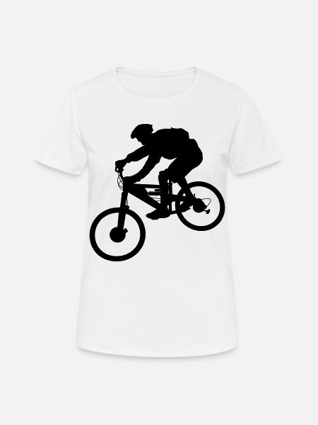 Biker - Frauen T-Shirt atmungsaktiv - Weiß