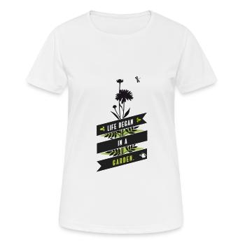 Floristin gärtnern garten blumen hobby pflanzen lo - Frauen T-Shirt atmungsaktiv - Weiß - Vorne - AI Model Female 172 dark (172cm)