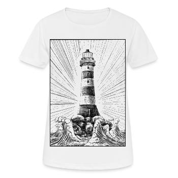 Lighthouse - Women's Breathable T-Shirt - white - Front - AI Model Female 172 dark (172cm)
