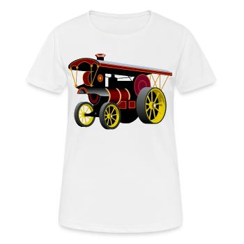 Steam Engine Nostalgia - Women's Breathable T-Shirt - white - Front - AI Model Female 172 dark (172cm)