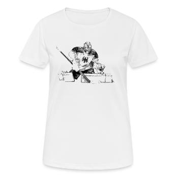 Hockey goalkeeper - T-shirt respirant Femme - blanc - Devant - AI Model Female 172 dark (172cm)