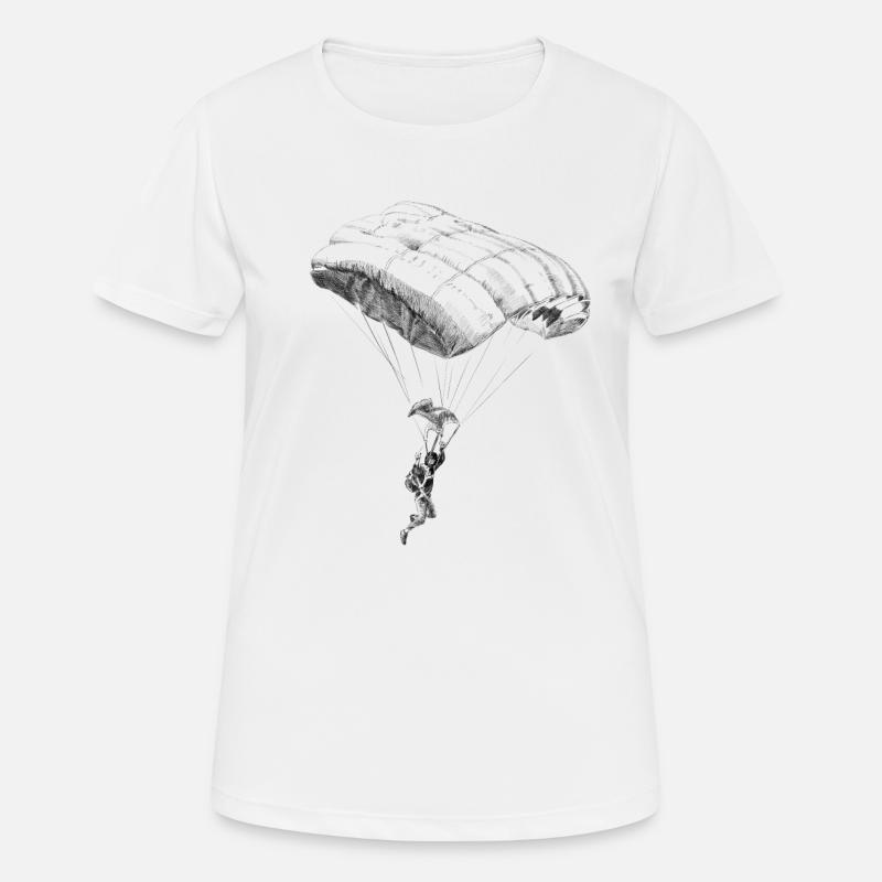 parachuting - Women's Breathable T-Shirt - white