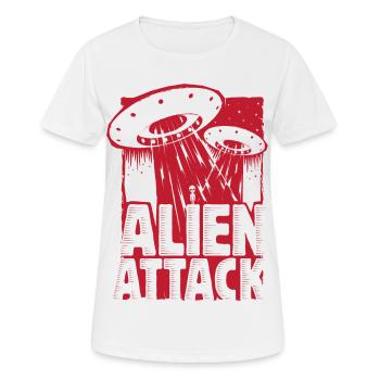 Invasion extraterrestre design - T-shirt respirant Femme - blanc - Devant - AI Model Female 172 dark (172cm)