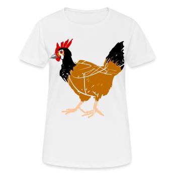 hen - Women's Breathable T-Shirt - white - Front - AI Model Female 172 dark (172cm)