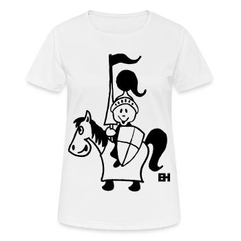 Ritter - Frauen T-Shirt atmungsaktiv - Weiß - Vorne - AI Model Female 172 dark (172cm)