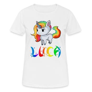 Einhorn Luca - T-shirt respirant Femme - blanc - Devant - AI Model Female 172 dark (172cm)