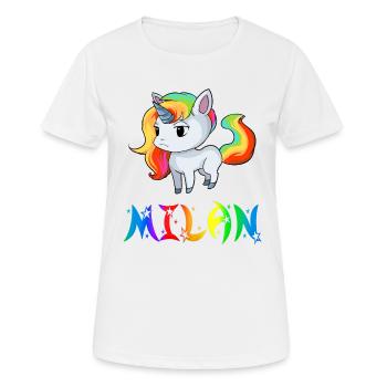 Unicorn Milan - T-shirt respirant Femme - blanc - Devant - AI Model Female 172 dark (172cm)