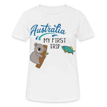 Australie - T-shirt respirant Femme - blanc - Devant - AI Model Female 172 dark (172cm)