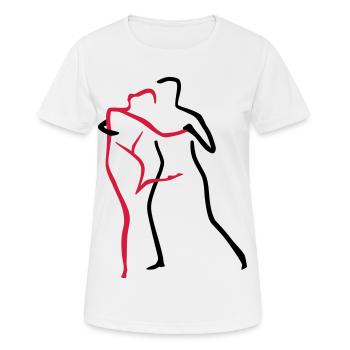 Tango-2 - Frauen T-Shirt atmungsaktiv - Weiß - Vorne - AI Model Female 172 dark (172cm)