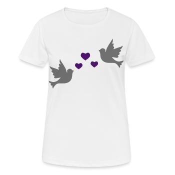 Liebe - Frauen T-Shirt atmungsaktiv - Weiß - Vorne - AI Model Female 172 dark (172cm)