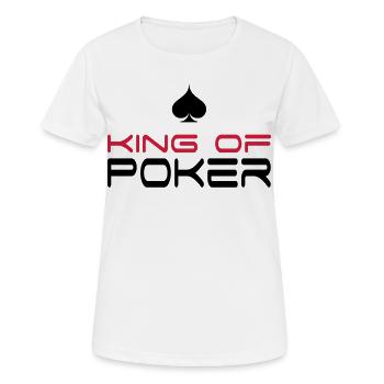 Poker - Frauen T-Shirt atmungsaktiv - Weiß - Vorne - AI Model Female 172 dark (172cm)