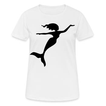Meerjungfrau - Frauen T-Shirt atmungsaktiv - Weiß - Vorne - AI Model Female 172 dark (172cm)