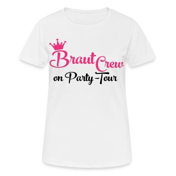 Team Bride - Frauen T-Shirt atmungsaktiv - Weiß - Vorne - AI Model Female 172 dark (172cm)
