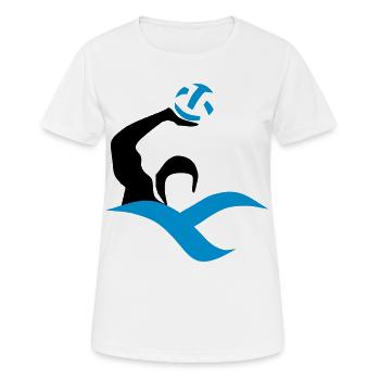 Wasserball - Frauen T-Shirt atmungsaktiv - Weiß - Vorne - AI Model Female 172 dark (172cm)