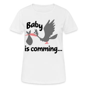 Baby - Frauen T-Shirt atmungsaktiv - Weiß - Vorne - AI Model Female 172 dark (172cm)