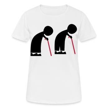 Menschen - Frauen T-Shirt atmungsaktiv - Weiß - Vorne - AI Model Female 172 dark (172cm)