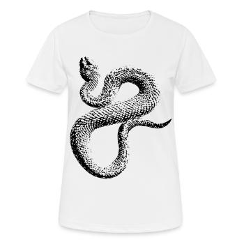 Schlange Textur Schwarz - Frauen T-Shirt atmungsaktiv - Weiß - Vorne - AI Model Female 172 dark (172cm)