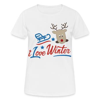 winter - Women's Breathable T-Shirt - white - Front - AI Model Female 172 dark (172cm)