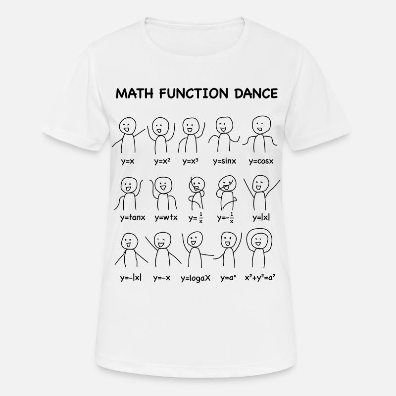 The 'Math Function Dance' (Nerd Shirt) - Women's Breathable T-Shirt - white
