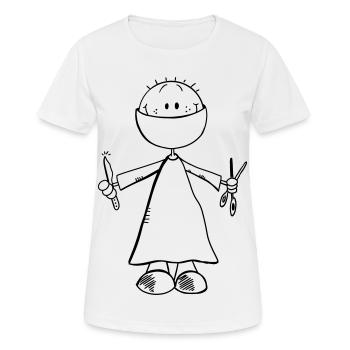 Chirurg Comicfigur - Arzt - Chirurgie - OP - Team - Frauen T-Shirt atmungsaktiv - Weiß - Vorne - AI Model Female 172 dark (172cm)
