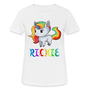 Unicorn Richie - T-shirt respirant Femme - blanc - Devant - AI Model Female 172 dark (172cm)