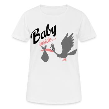 Baby - Frauen T-Shirt atmungsaktiv - Weiß - Vorne - AI Model Female 172 dark (172cm)