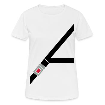 ceinture de sécurité - T-shirt respirant Femme - blanc - Devant - AI Model Female 172 dark (172cm)