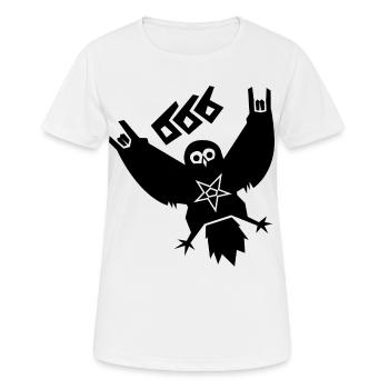 Black Metal Eule - Frauen T-Shirt atmungsaktiv - Weiß - Vorne - AI Model Female 172 dark (172cm)
