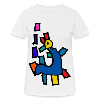 dino - Women's Breathable T-Shirt - white - Front - AI Model Female 172 dark (172cm)
