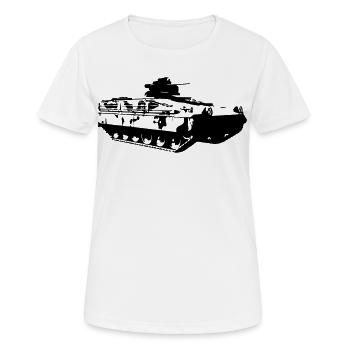 Schützenpanzer Marder - Frauen T-Shirt atmungsaktiv - Weiß - Vorne - AI Model Female 172 dark (172cm)