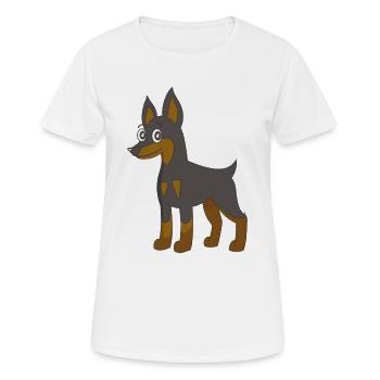 Pinscher allemand - T-shirt respirant Femme - blanc - Devant - AI Model Female 172 dark (172cm)