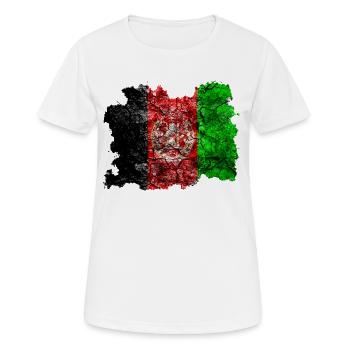 Afghanistan vintage flag - Women's Breathable T-Shirt - white - Front - AI Model Female 172 dark (172cm)