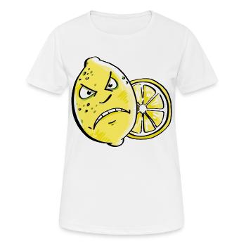 Bin Sauer - Zitrone - Zitrusfrucht - Frauen T-Shirt atmungsaktiv - Weiß - Vorne - AI Model Female 172 dark (172cm)