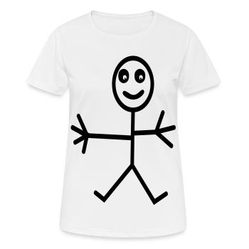comic - Frauen T-Shirt atmungsaktiv - Weiß - Vorne - AI Model Female 172 dark (172cm)