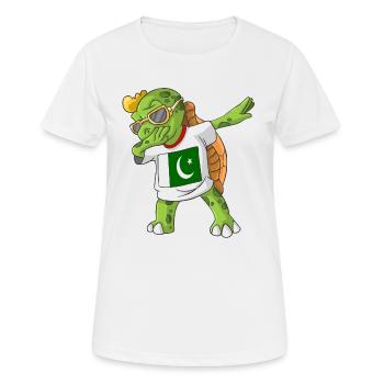 Pakistan tortue tamponnant - T-shirt respirant Femme - blanc - Devant - AI Model Female 172 dark (172cm)
