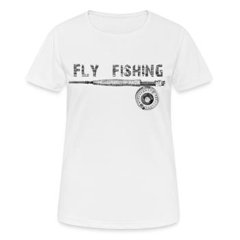 Fly fishing - T-shirt respirant Femme - blanc - Devant - AI Model Female 172 dark (172cm)