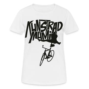 Kunstrad, Kunstradfahren, Hallenradsport, Mami - Frauen T-Shirt atmungsaktiv - Weiß - Vorne - AI Model Female 172 dark (172cm)