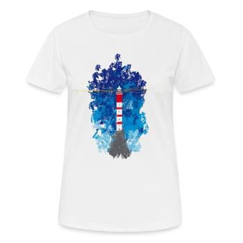 lighthouse - Women's Breathable T-Shirt - white - Front - AI Model Female 172 dark (172cm)