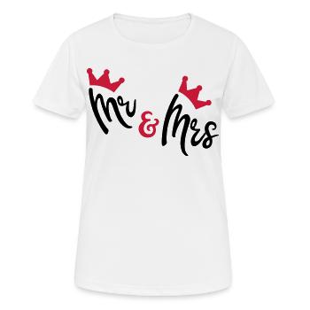 hochzeit - Frauen T-Shirt atmungsaktiv - Weiß - Vorne - AI Model Female 172 dark (172cm)