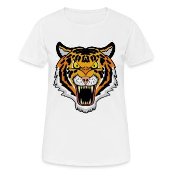 Bengal tiger - Women's Breathable T-Shirt - white - Front - AI Model Female 172 dark (172cm)