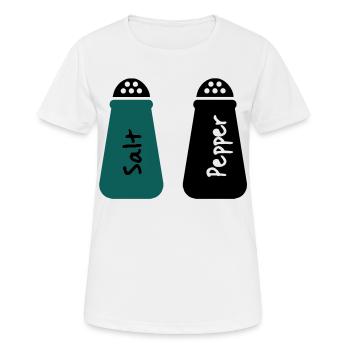 salz und pfeffer - Frauen T-Shirt atmungsaktiv - Weiß - Vorne - AI Model Female 172 dark (172cm)